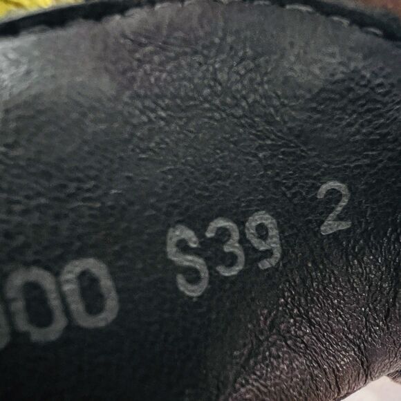 Think! Colorful Band Black Leather Slip on Thong Sandals - EU39 US8 - Beach Wear - Picture 7 of 7